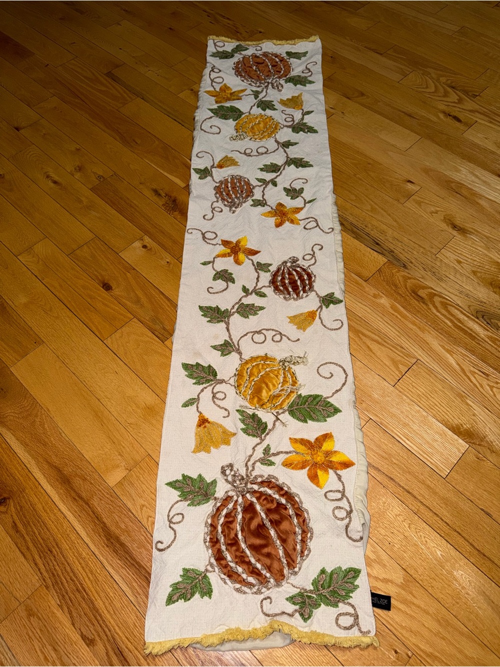 Rachel Zoe table runner pumpkin fall thanksgiving decor